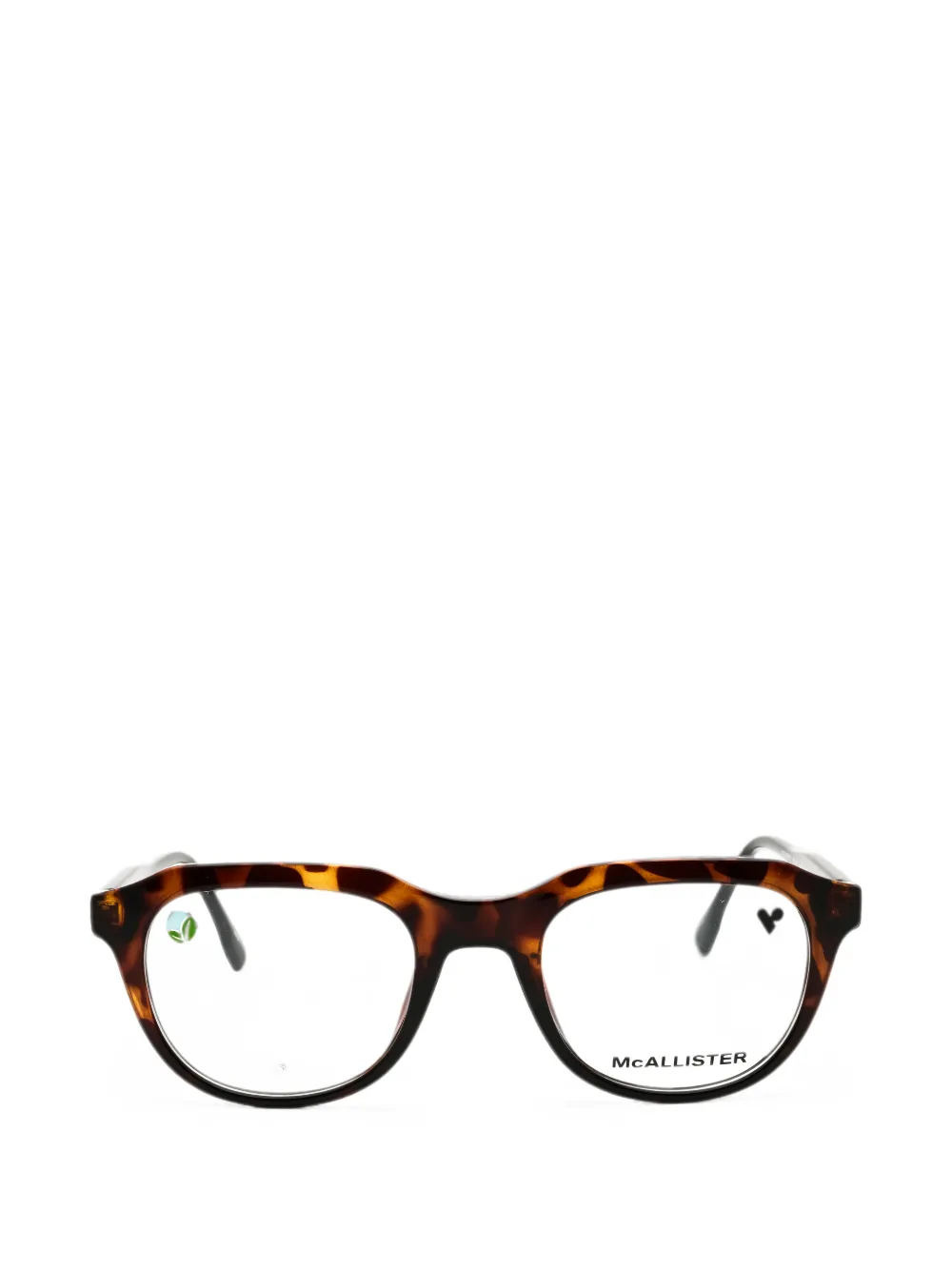 McAllister tortoiseshell-effect round-frame glasses