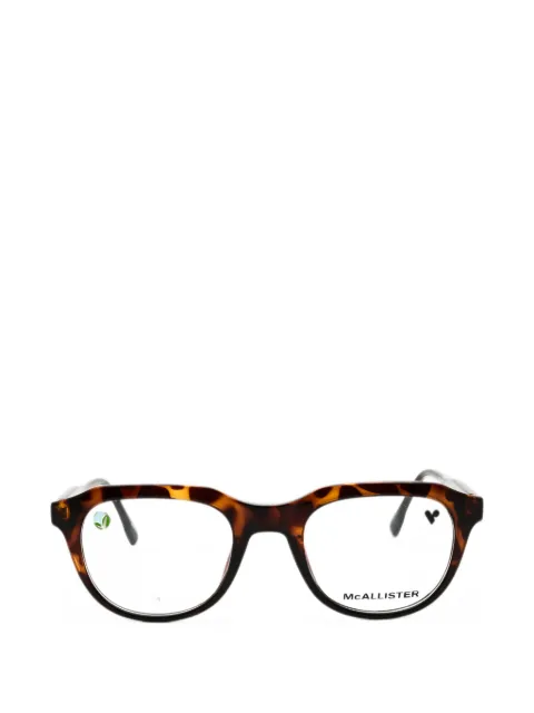 McAllister tortoiseshell-effect round-frame glasses