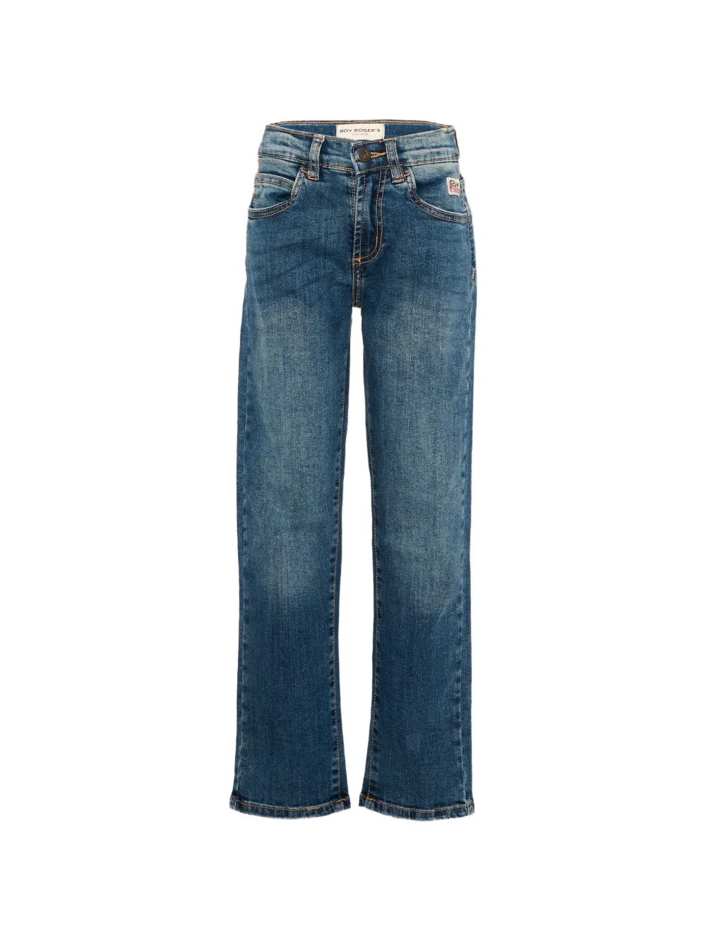 Roy Rogers Kids logo-patch straight-leg jeans - Blu