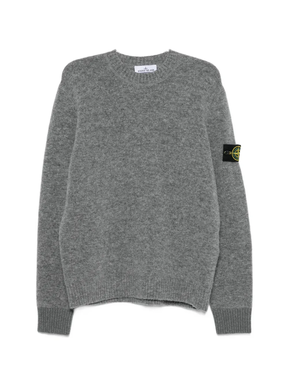 Stone Island logo-patch knit sweater - Grigio