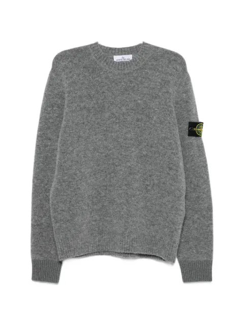 Stone Island logo-patch knit sweater