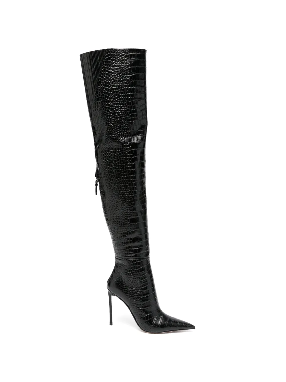 TOM FORD croc-effect over-the-knee boots