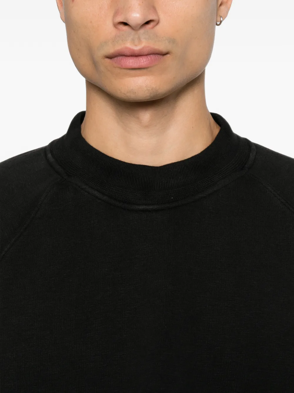 Stone Island Trui met raglan mouwen en Compass patch Zwart