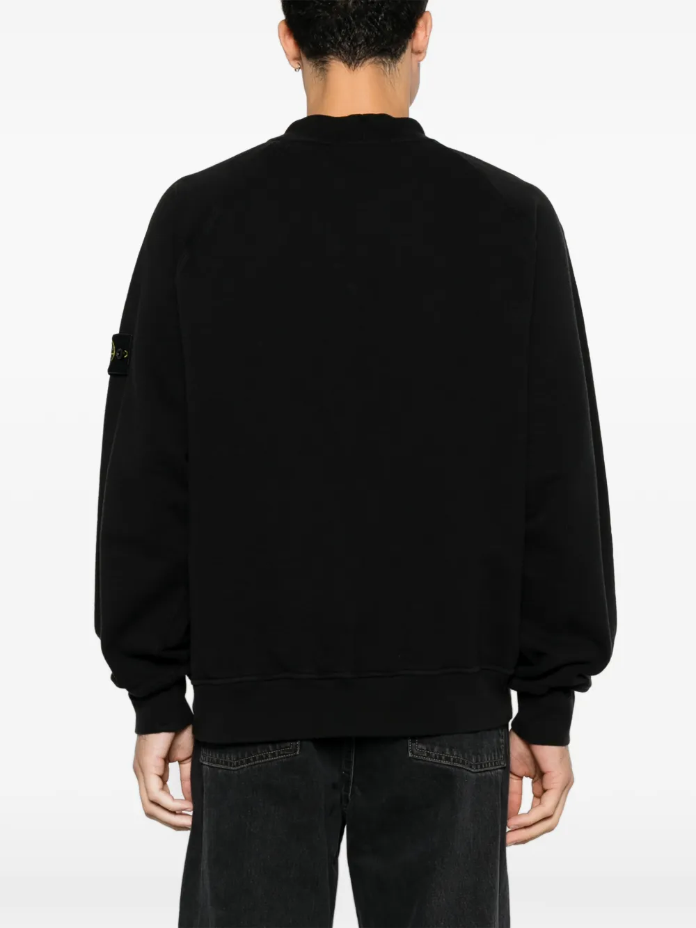 Stone Island Trui met raglan mouwen en Compass patch Zwart