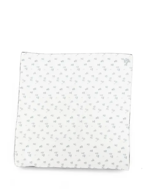 Tartine Et Chocolat teddy bear-print scalloped-edge blanket