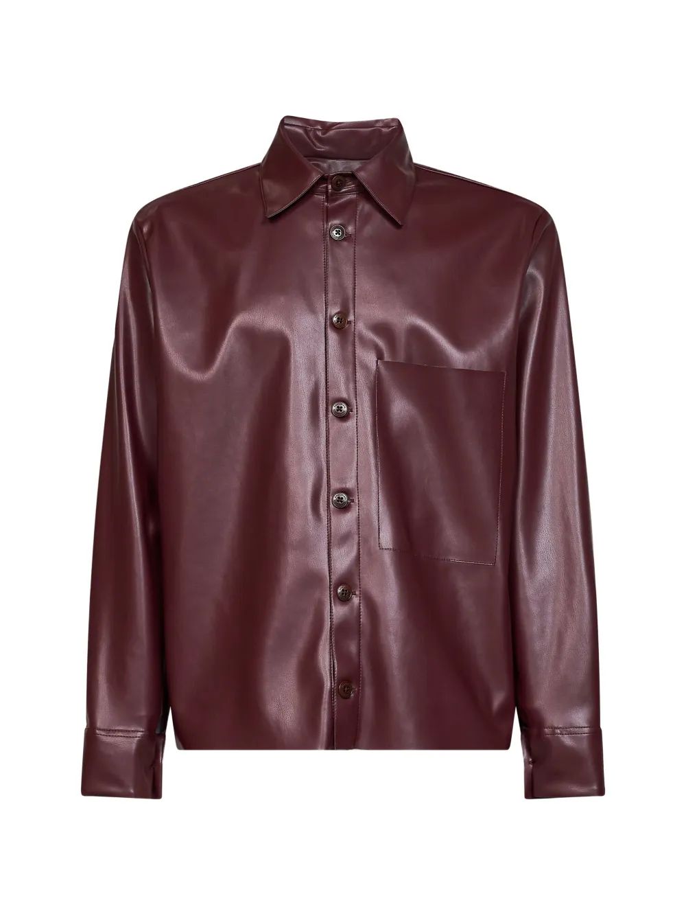 Costumein long-sleeve button-up shirt jacket - Rosso