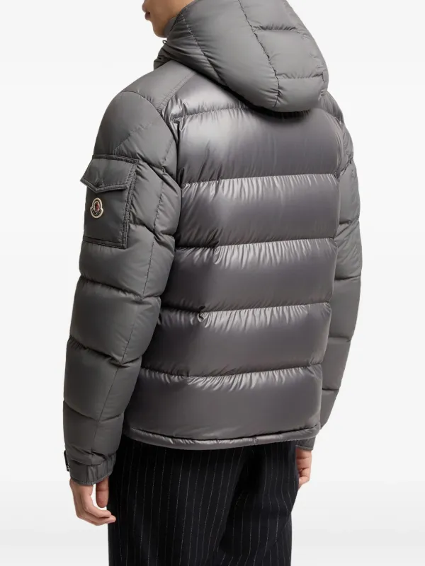 Moncler Quilted Hooded Jacket | Grey | FARFETCH