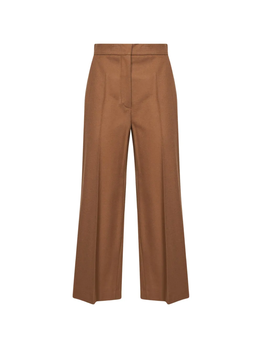Max Mara pressed-crease virgin-wool trousers - Marrone