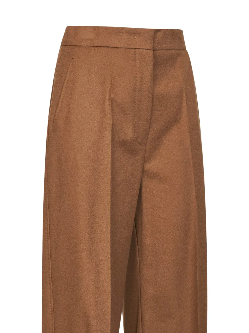 Max Mara pressed-crease virgin-wool trousers Bruin