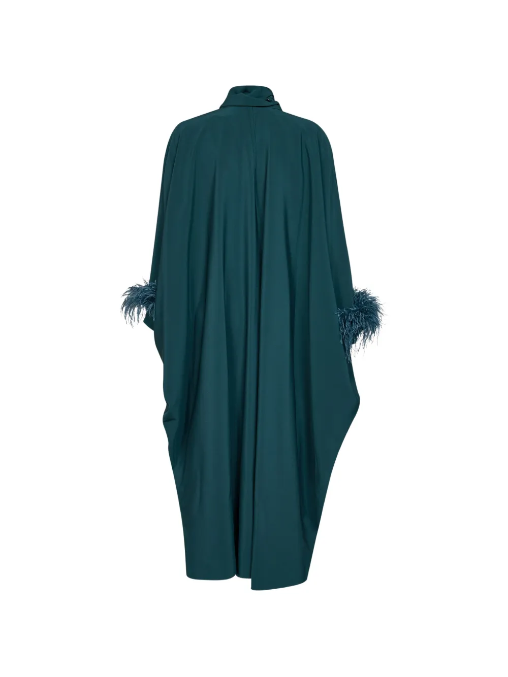 Gianluca Capannolo feather-trim bow-tie dress Groen