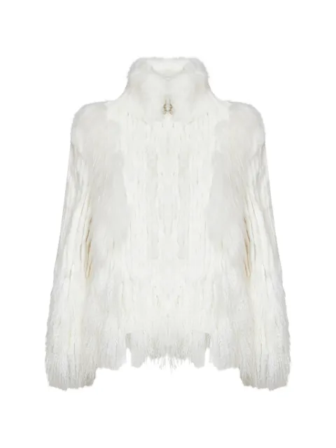 P.A.R.O.S.H. high-neck textured-finish jacket