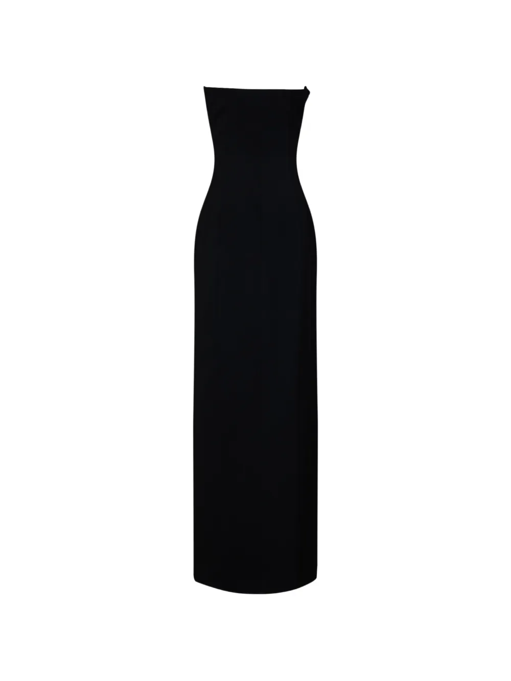 P.A.R.O.S.H. Strapless maxi-jurk met dubbele rij knopen Zwart