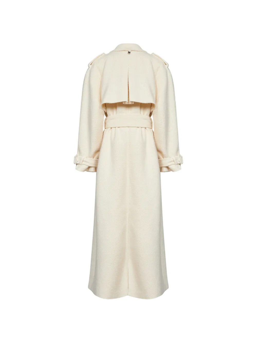 Giuseppe Di Morabito Jas met ceintuur en dubbele rij knopen Beige
