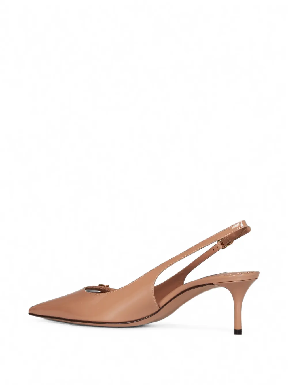 Dolce & Gabbana patent leather slingback pumps Beige