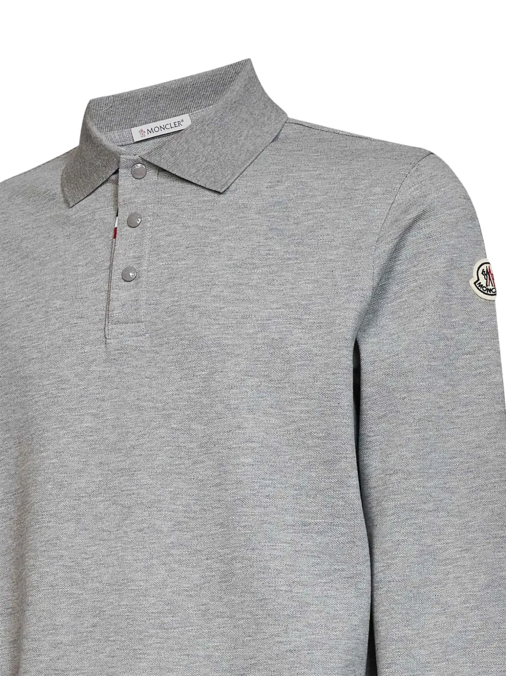 Moncler Poloshirt met logopatch Grijs