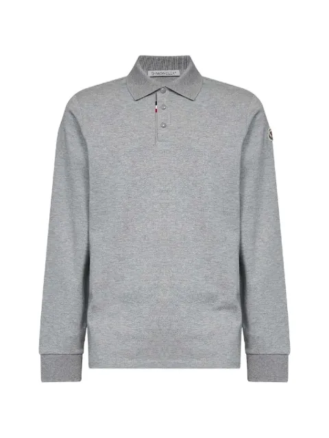 Moncler logo-patch long-sleeve polo shirt
