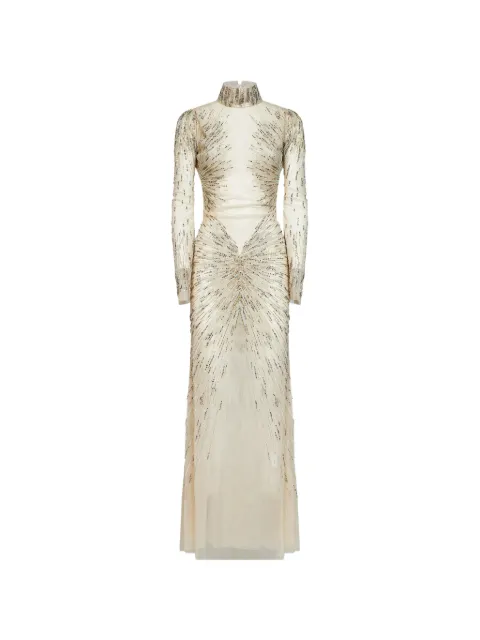 Amen bead-embellished sequined maxi dress