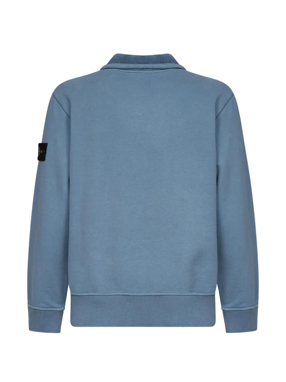 Stone Island 6100021 geborstelde biologisch katoenen fleece sweater Blauw
