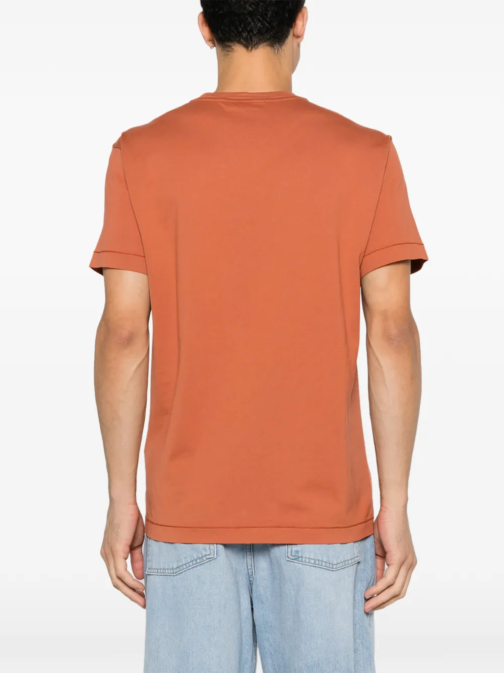 Stone Island T-shirt met logopatch Oranje