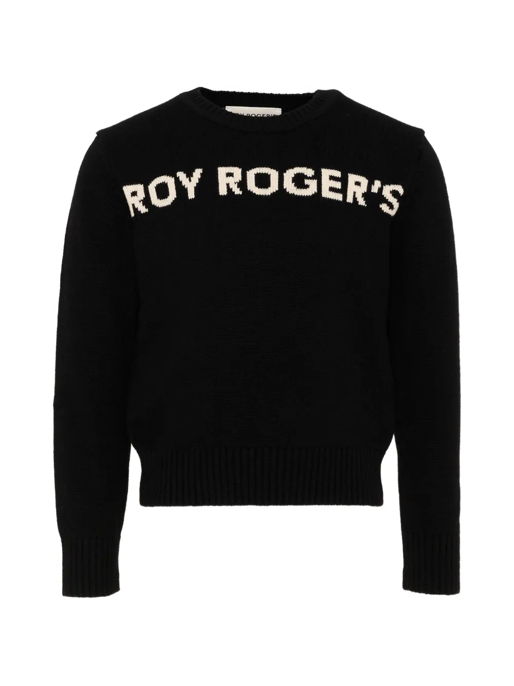 Roy Rogers Kids logo-intarsia knitted sweater - Nero