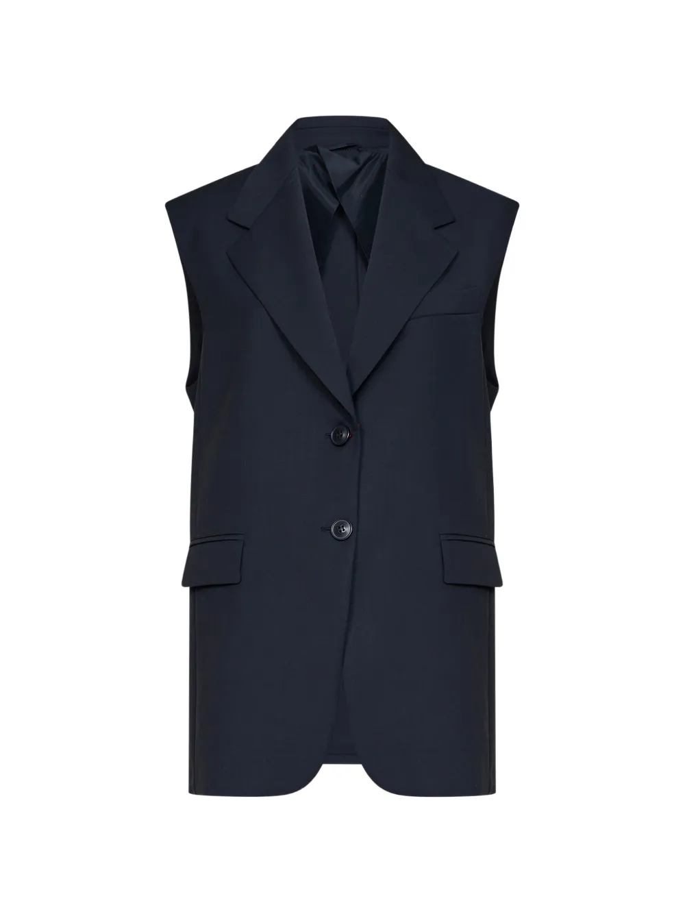 Max Mara sleeveless single-breasted gilet - Blu