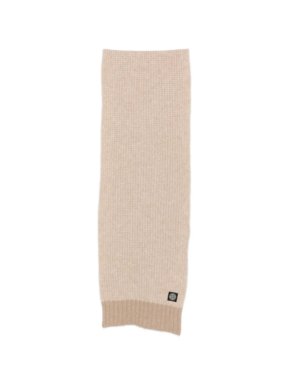 Stone Island logo-patch waffle-knit scarf - Toni neutri