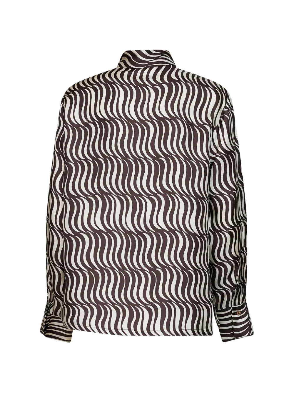 P.a.r.o.s.h Silk Long-sleeve Blouse In 브라운