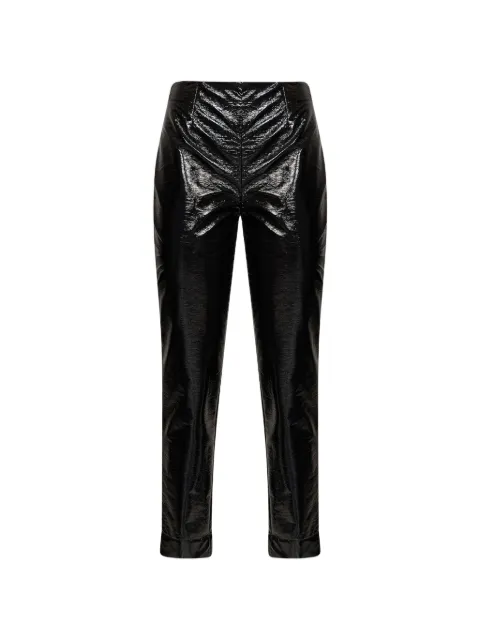 Gianluca Capannolo patent-effect trousers