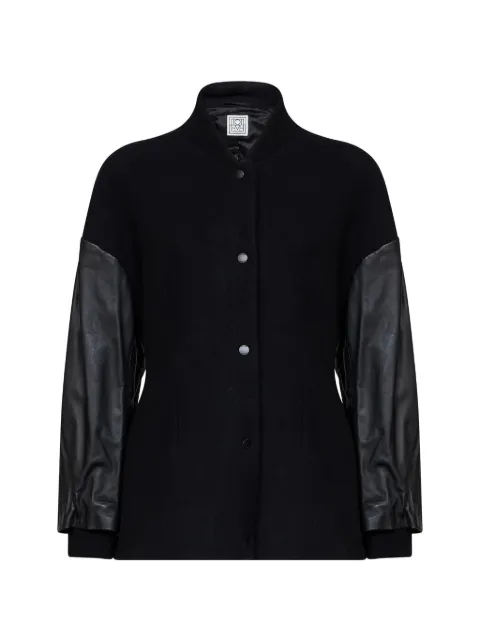 TOTEME varsity wool jacket black