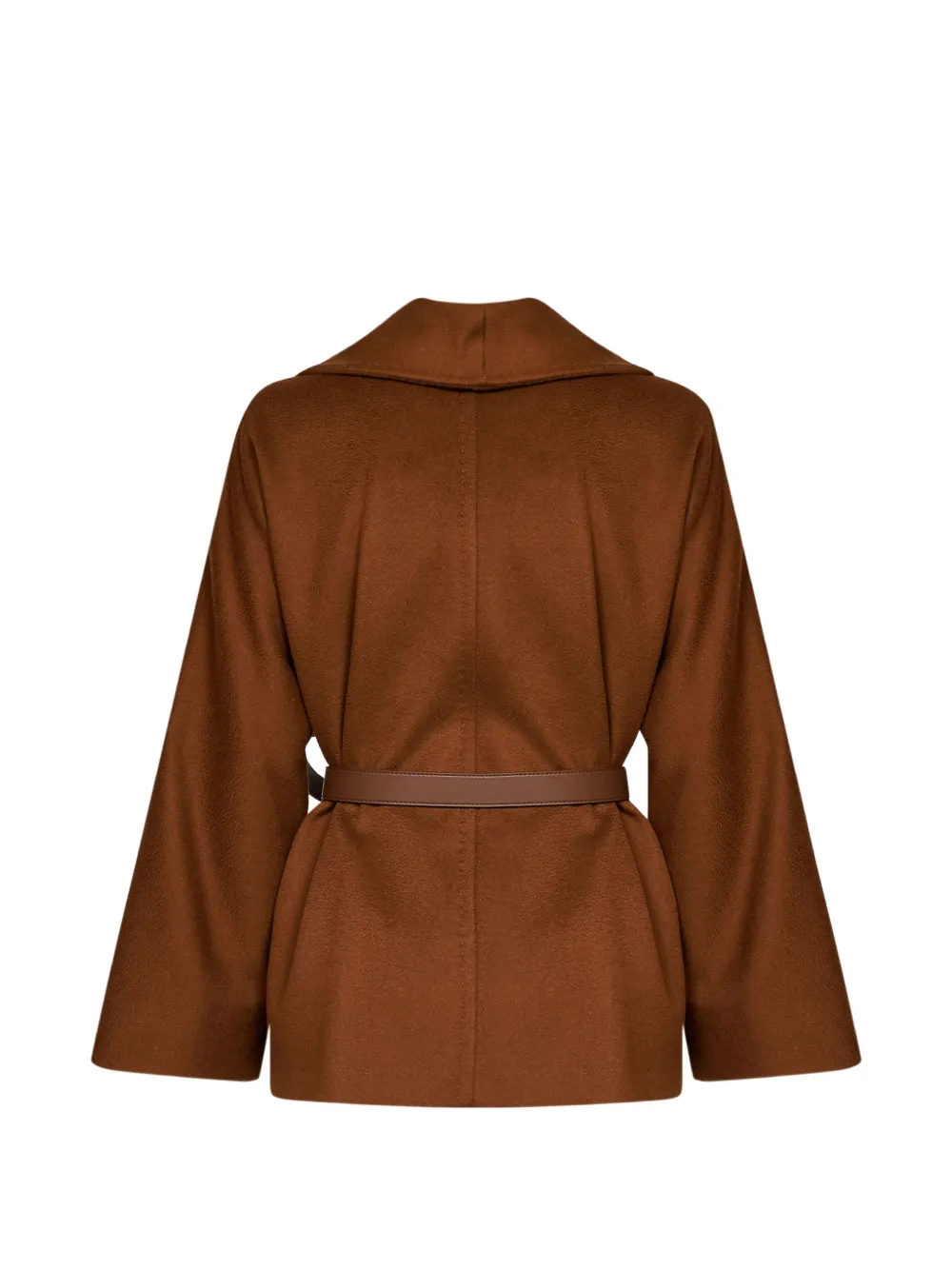 Max Mara Abissi jack met sjaalkraag en ceintuur Bruin