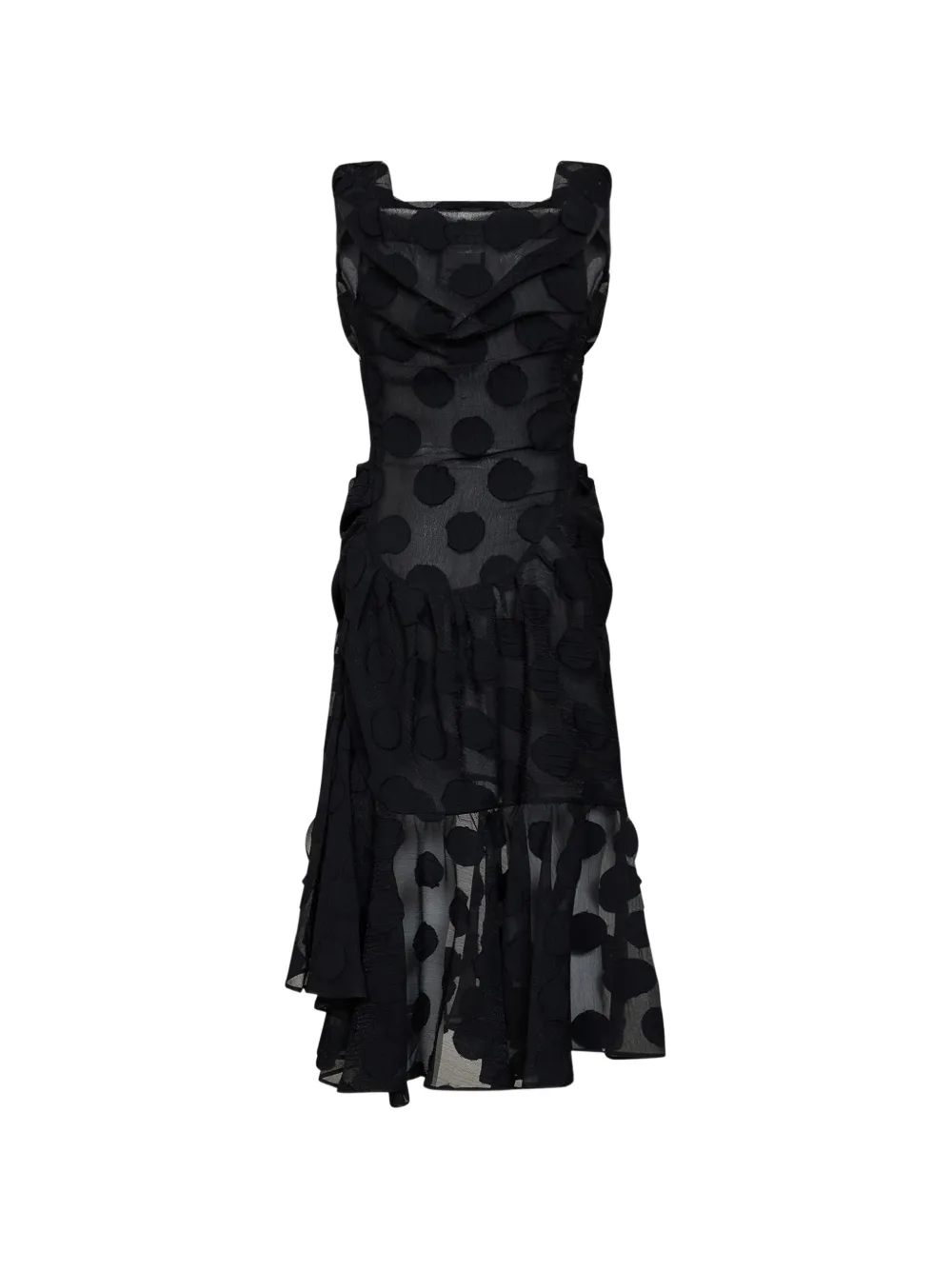 Vivienne Westwood Ginnie polka-dot ruffled asymmetric dress