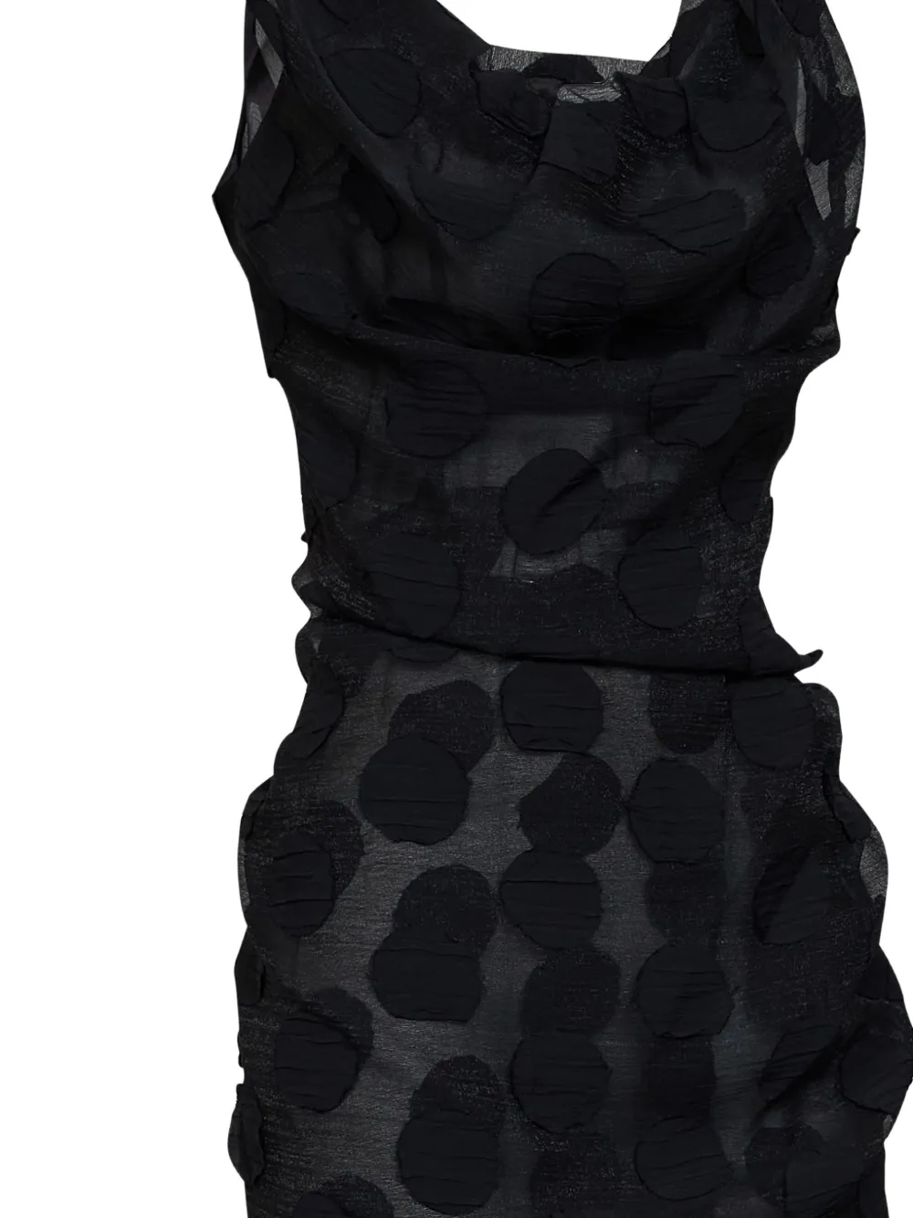 Vivienne Westwood Ginnie polka-dot ruffled asymmetric dress Zwart