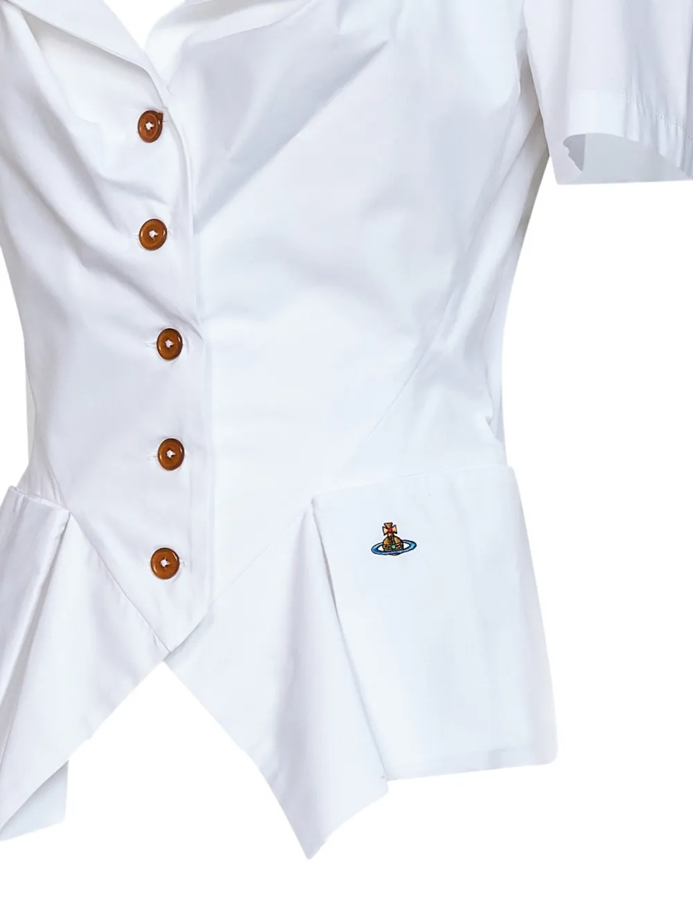 Vivienne Westwood Monday peplum puff-sleeve top Wit