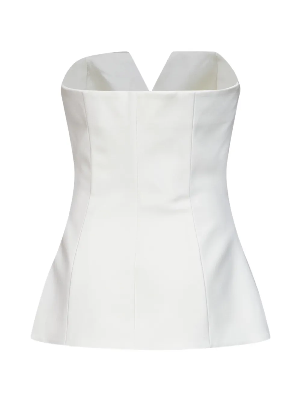 P.A.R.O.S.H. Strapless top met dubbele rij knopen Wit