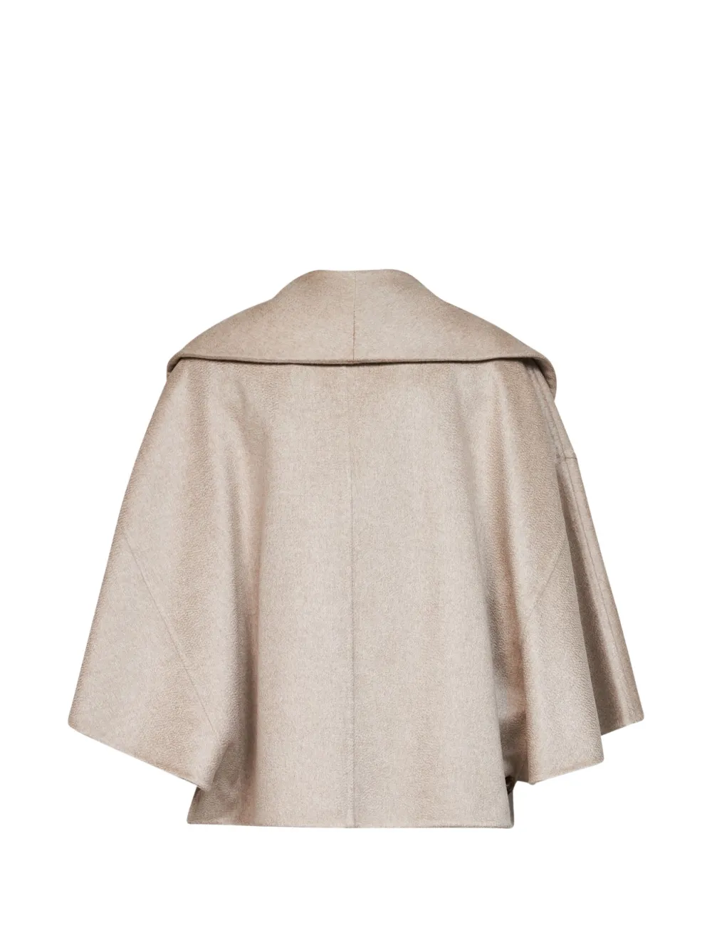 Max Mara Agalosce jack met dubbele rij knopen en sjaalkraag Beige