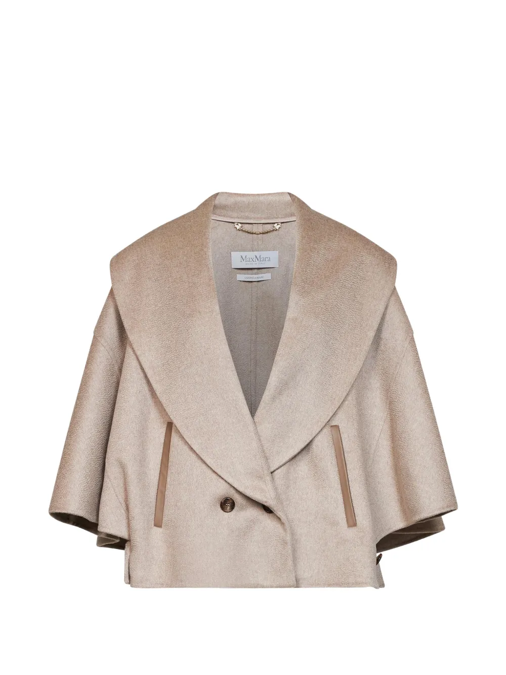 Max Mara Agalosce shawl-collar double-breasted jacket - Toni neutri