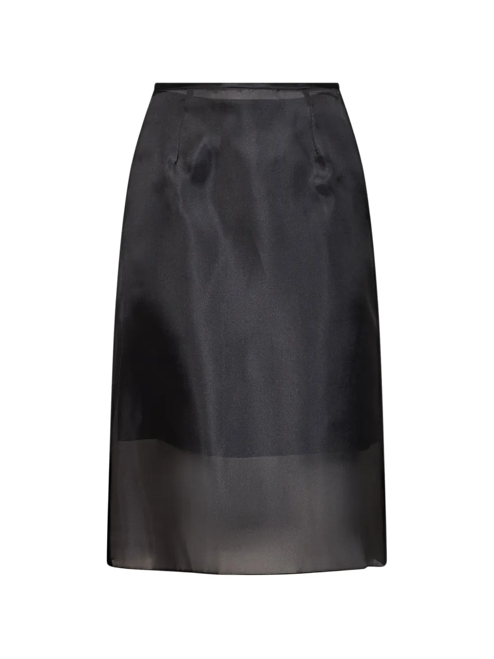 Blanca Vita Geremia sheer-panel darted skirt - Nero