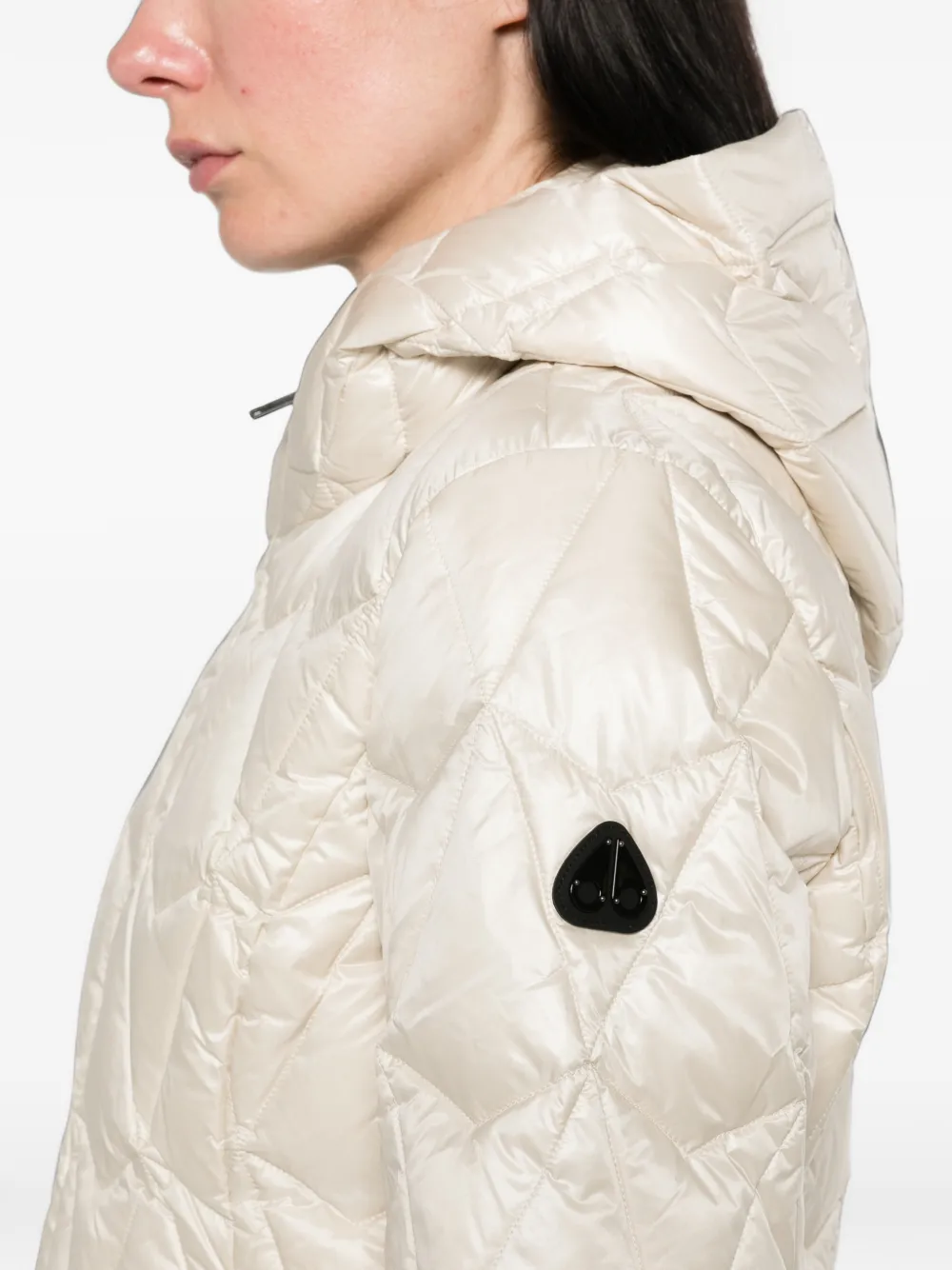Moose Knuckles Iceberg quilted hooded jacket Beige
