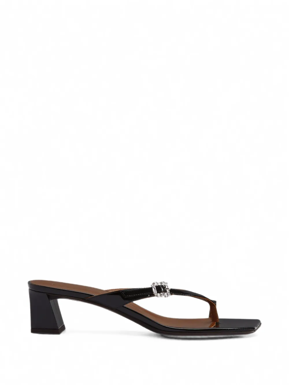 Giuseppe Zanotti crystal-embellished patent leather mules - Noir Giuseppe Zanotti crystal-embellished patent leather mules - Noir