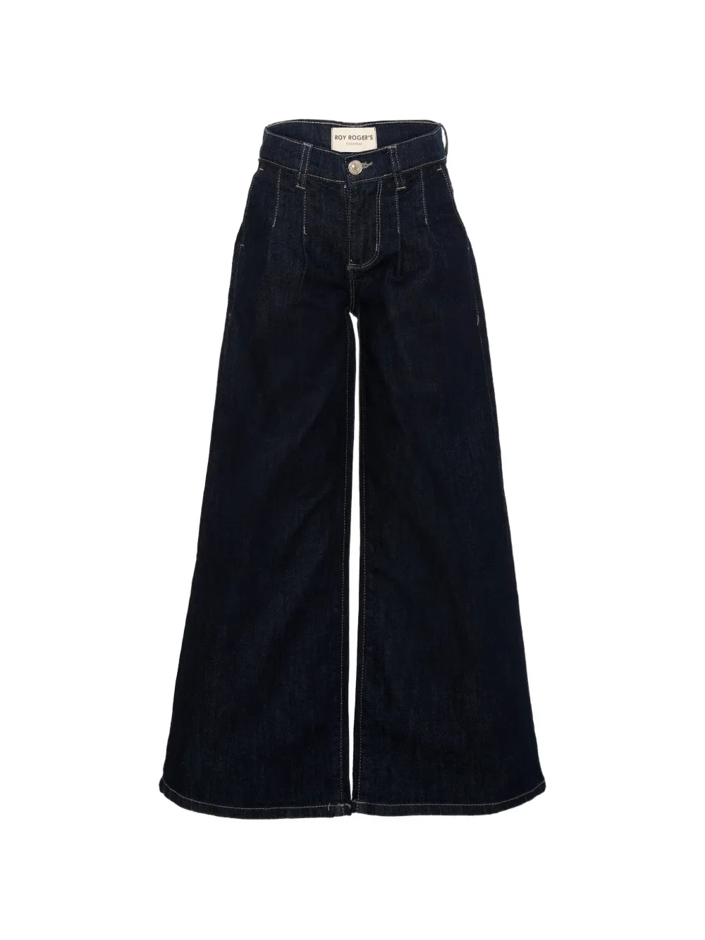 Roy Rogers Kids pleated wide-leg jeans - Nero