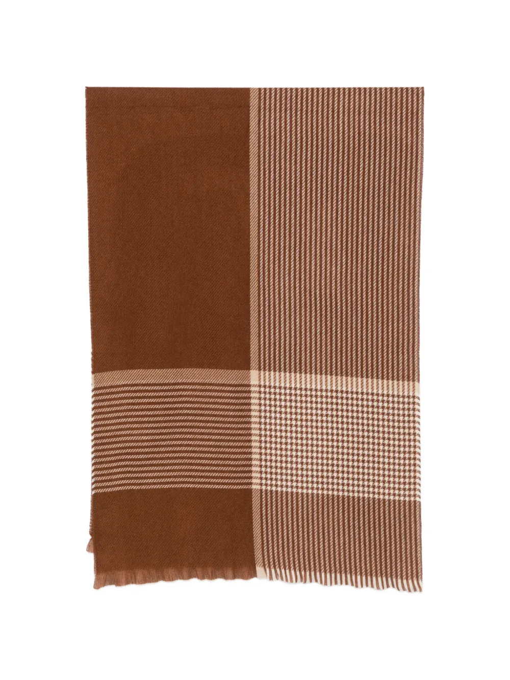 Barbour Melody Check-pattern Scarf In Brown