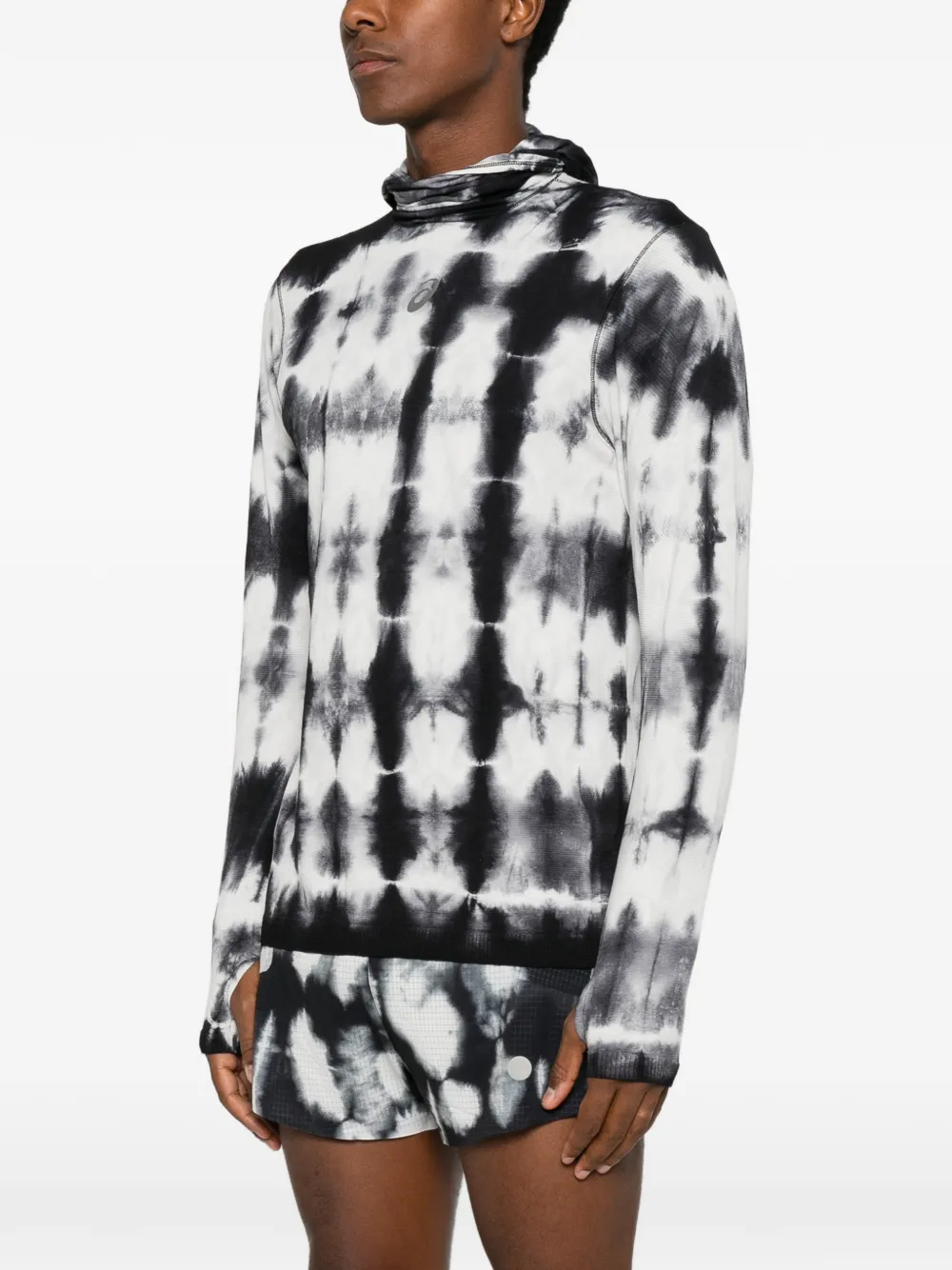 ASICS T-shirt met tie-dye print Wit
