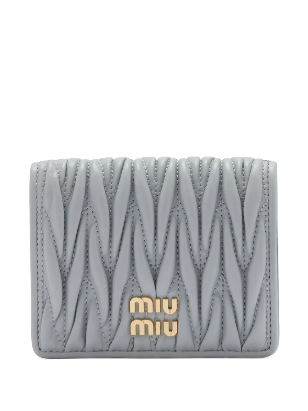 Miu Miu small matelassé napp-leather wallet - Grau