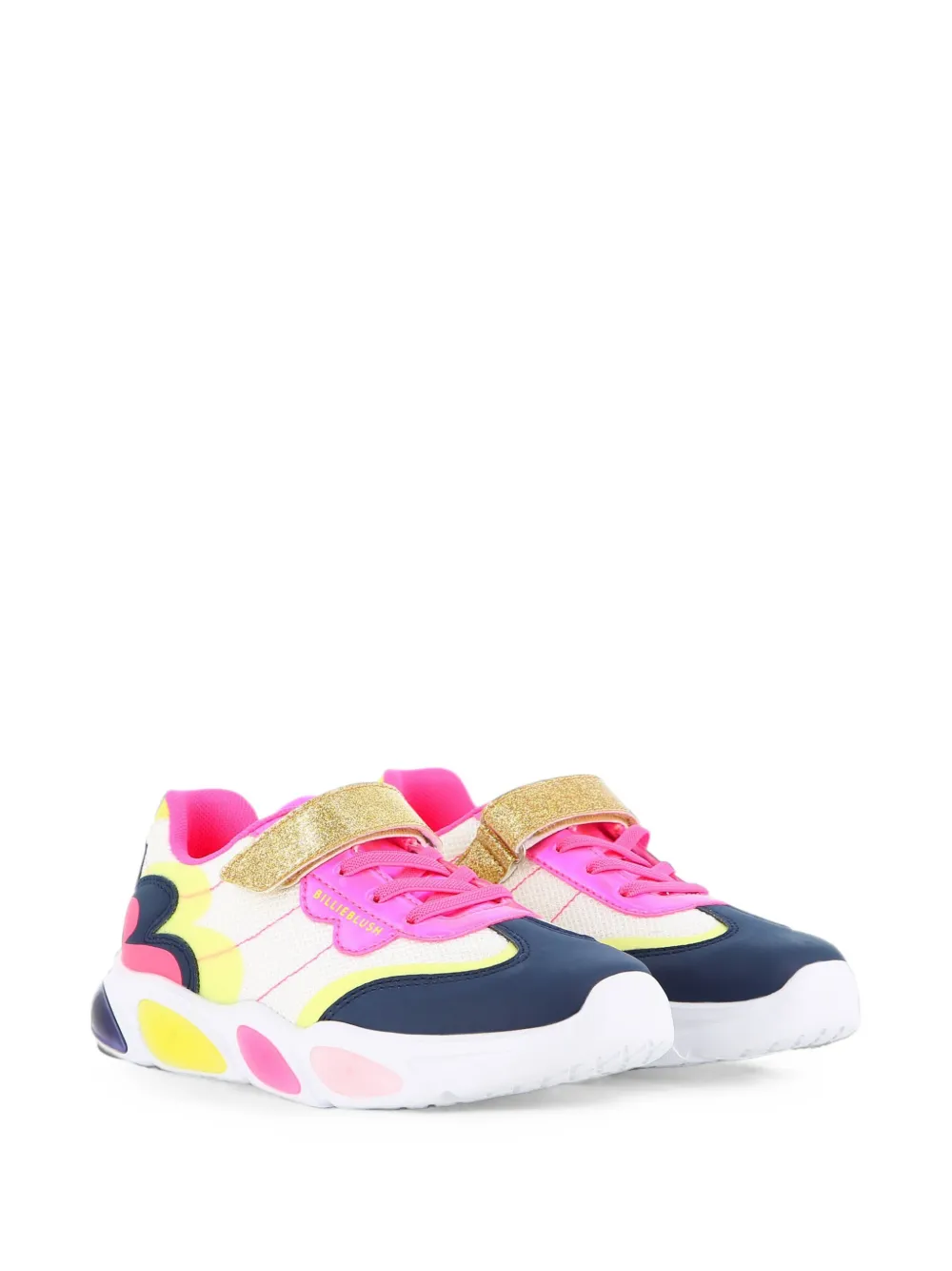 Billieblush glitter touch-strap sneakers Wit