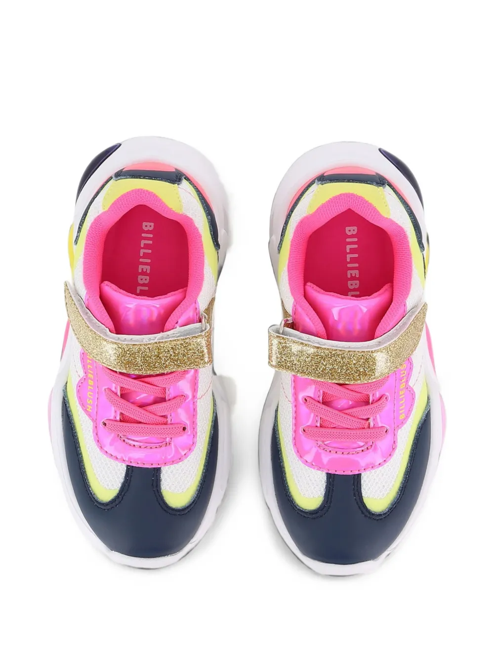 Billieblush glitter touch-strap sneakers Wit