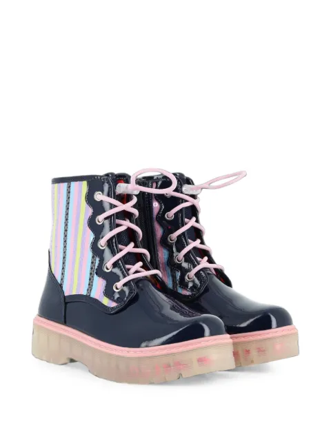 Billieblush sequin-embellished striped boots