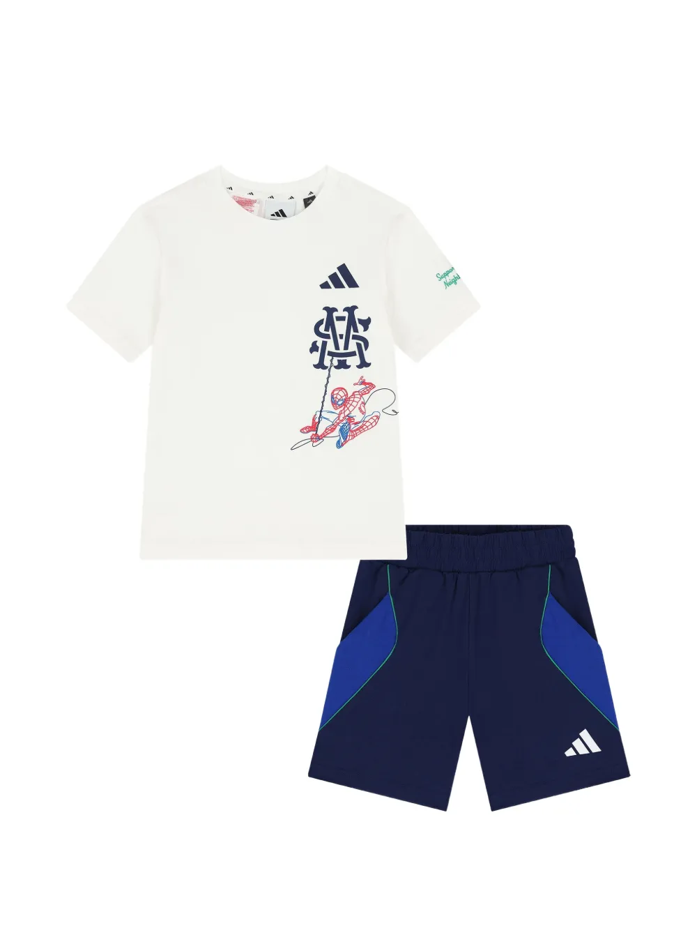 adidas Kids x Marvel Spider-Man shorts set - Bianco
