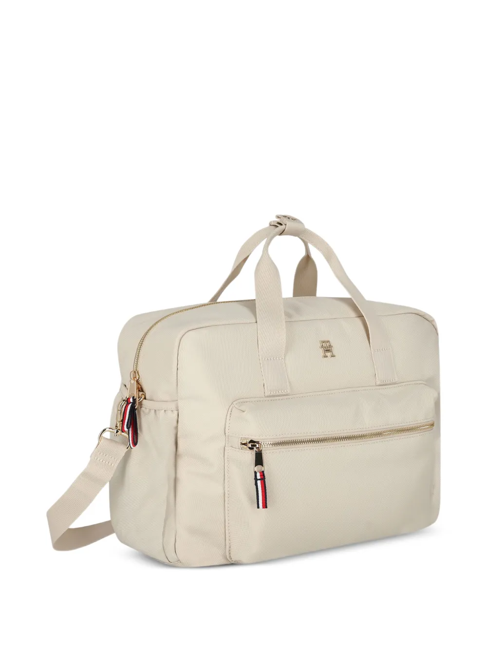 Tommy Hilfiger Junior logo-plaque changing bag Beige