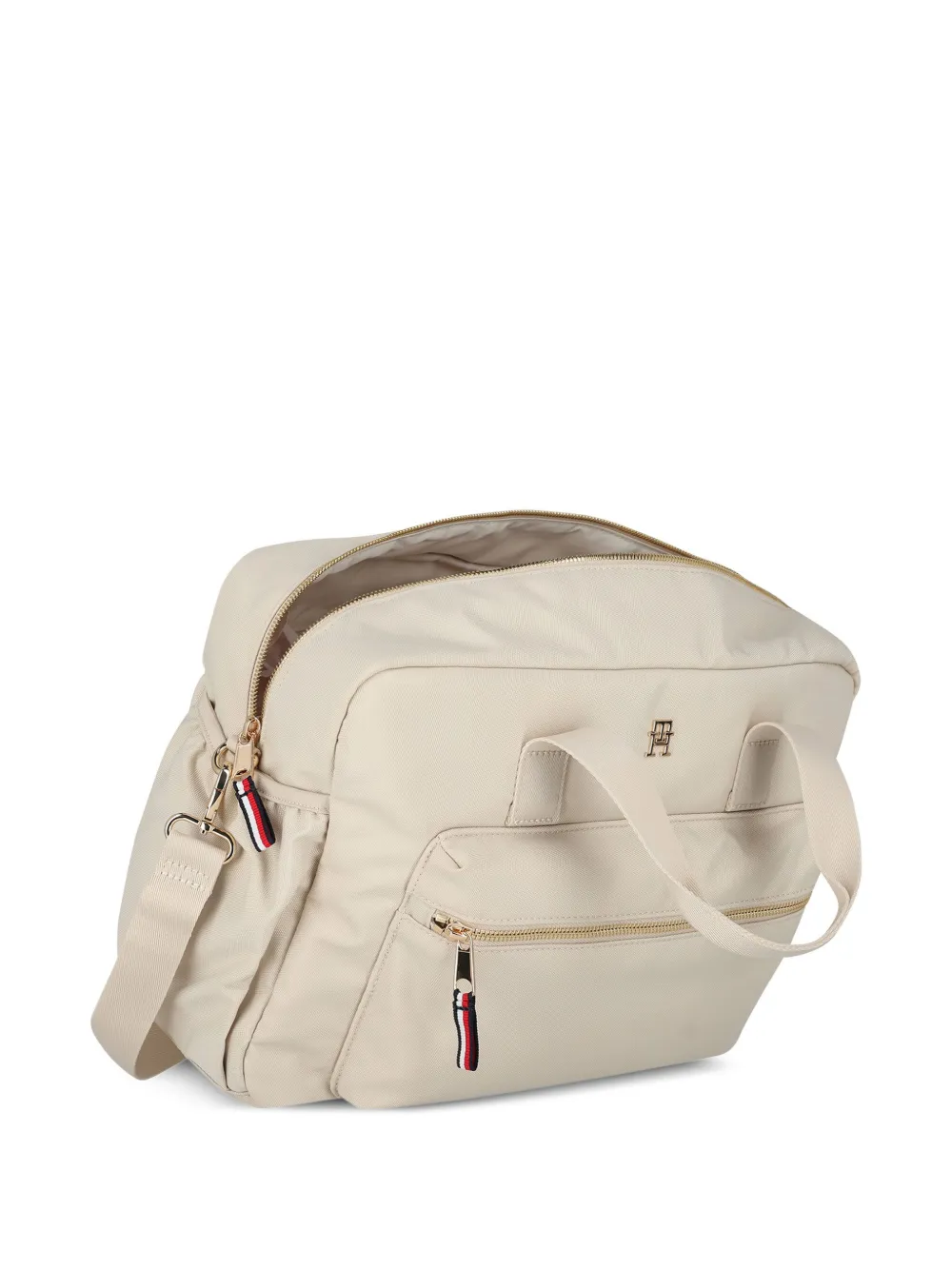Tommy Hilfiger Junior logo-plaque changing bag Beige