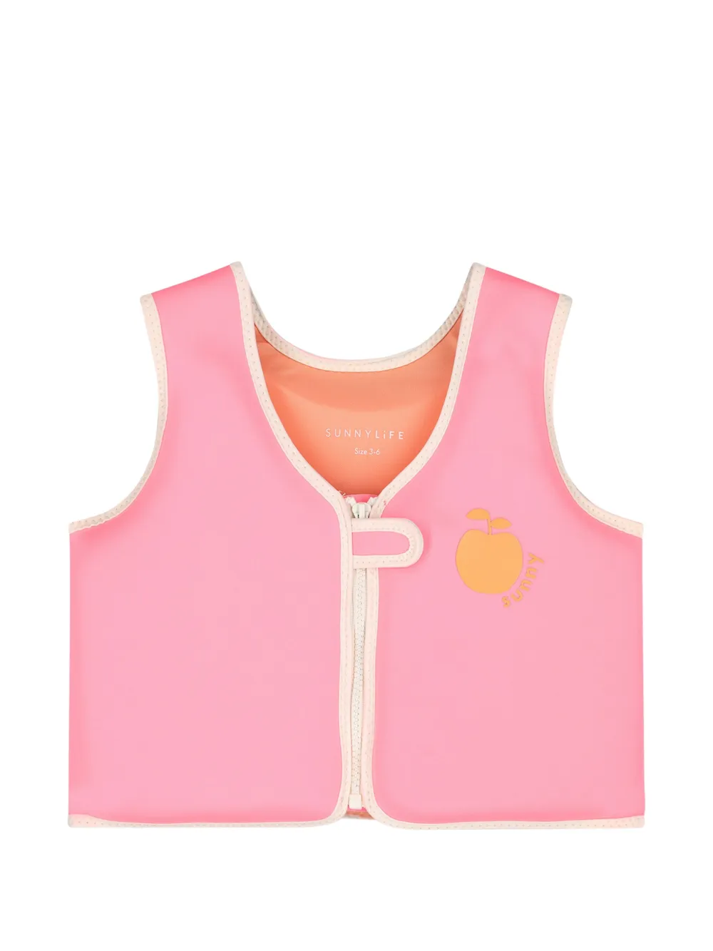 Sunnylife Kids graphic-print zip-up swim vest - Rosa
